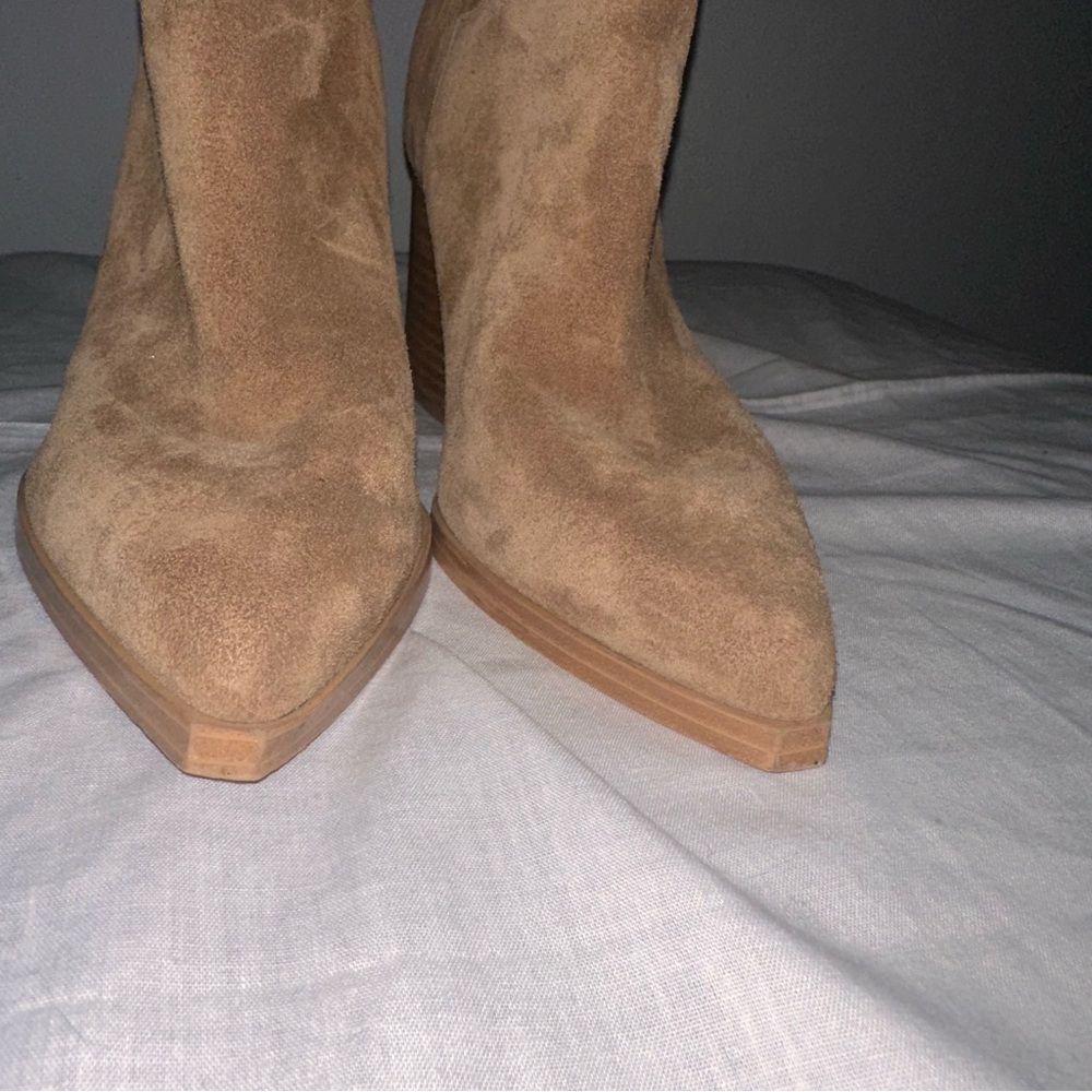 Marc Fisher Camel Suede Boots – Size 10 - Picture 5 of 8